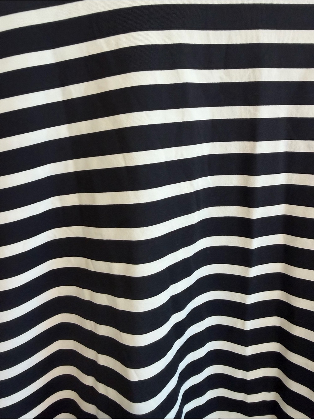 Lands’ End XL Black White Stripe Swim Top Rash Guard Long Sleeve Nylon Shirt - Picture 3 of 7